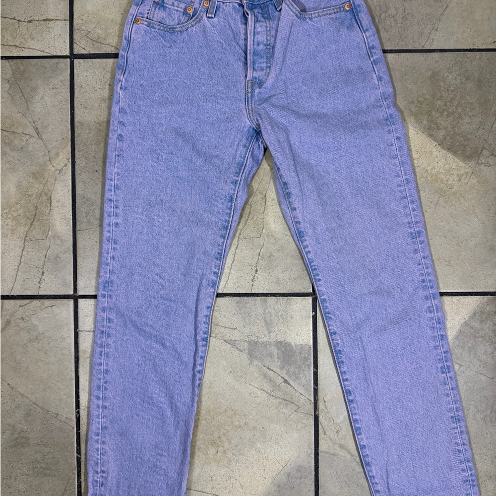Levi's 501 Women's Straight Leg Jeans Purple hue